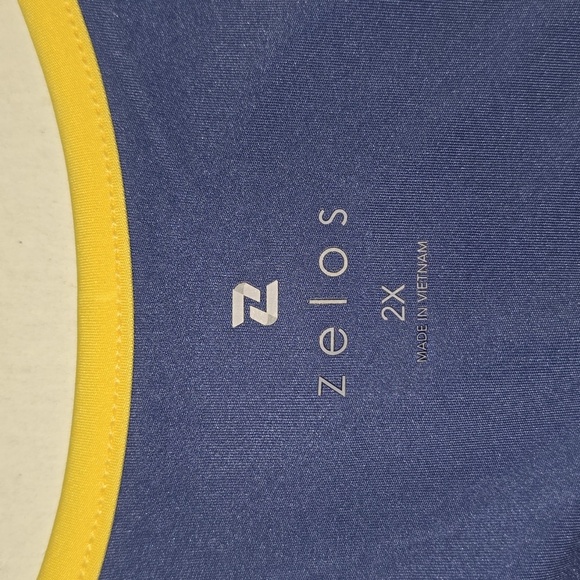 Zelos Sports Bra High Impact Padded Built in Shelf Bra Scoop Neck Womens Size 2x - Picture 5 of 9